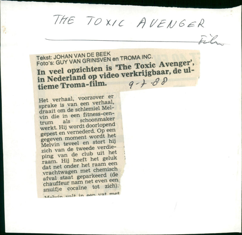 The toxic avenger - Vintage Photograph