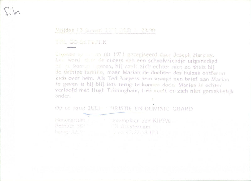 The Go-Between - Vintage Photograph