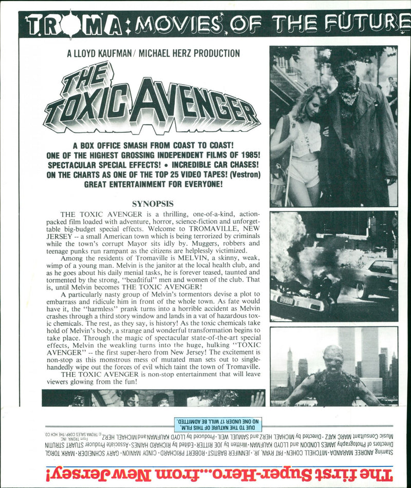 The Toxic Avenger - Vintage Photograph