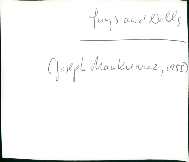 Guys and Dolls - Vintage Photograph