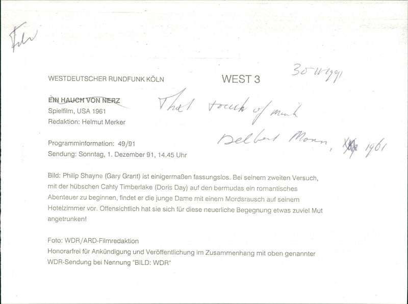 That Touch Of Mink (Ein Hauch von Nerz) - Vintage Photograph