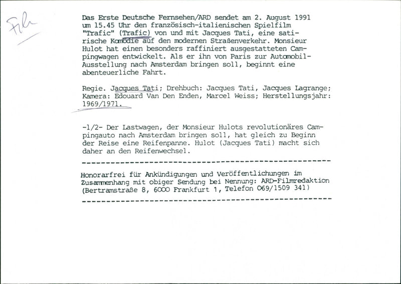 Trafic (Traffic) - Vintage Photograph