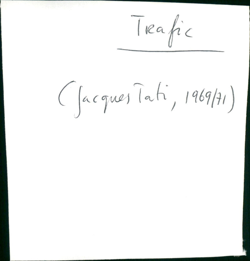 Trafic - Vintage Photograph