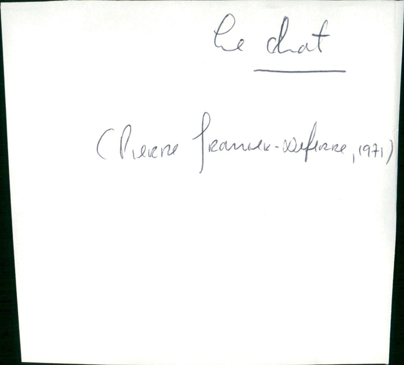 Le Chat - Vintage Photograph