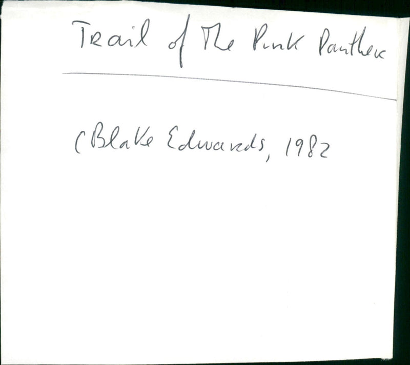 Trail of the Pink Panther - Vintage Photograph