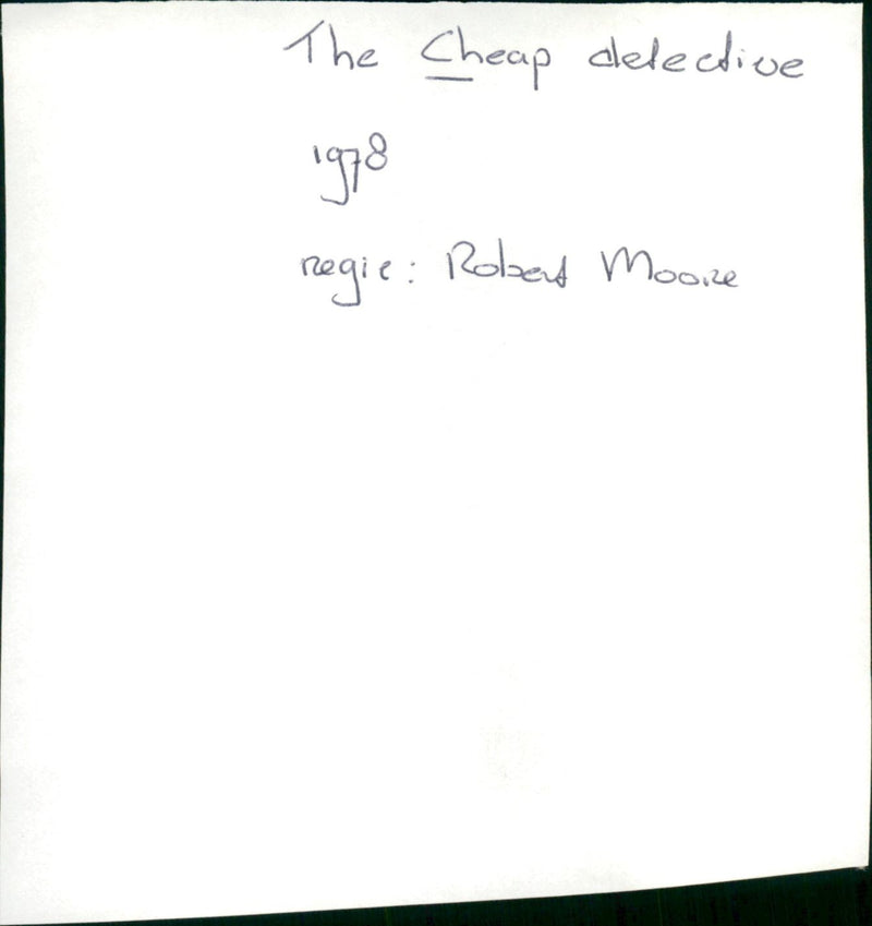 The Cheap Detective - Vintage Photograph