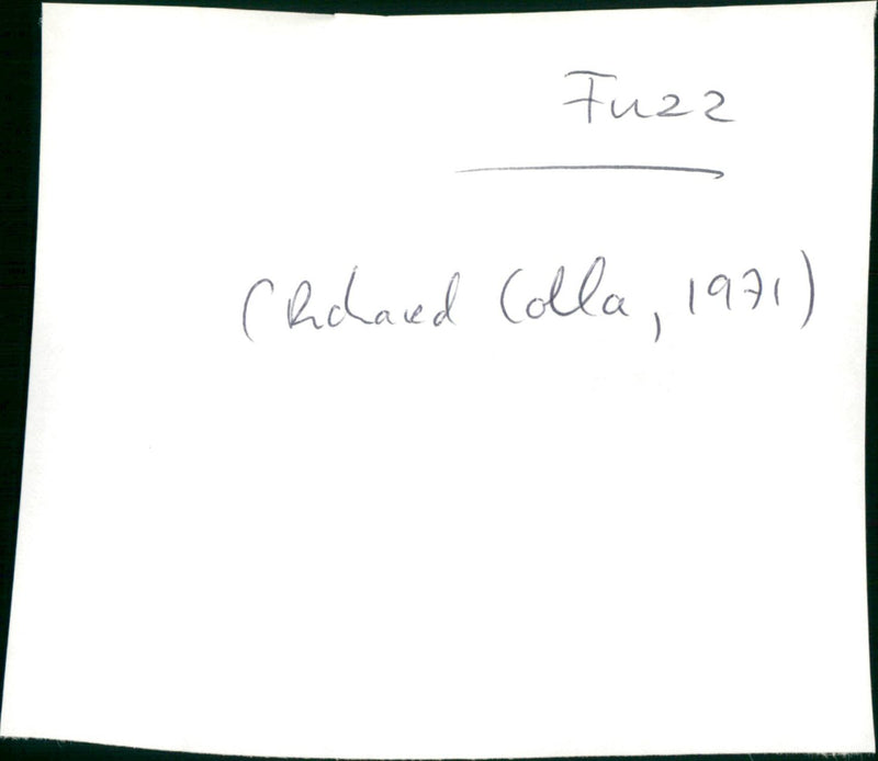 Fuzz - Vintage Photograph