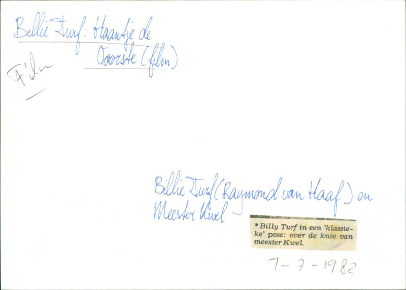 Billie Turf - Vintage Photograph