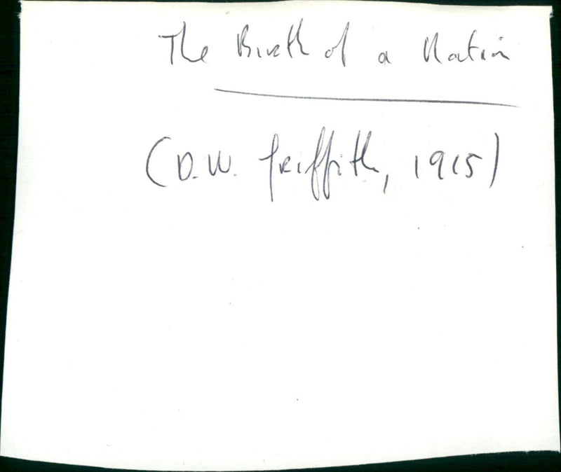 The birth of a nation - Vintage Photograph