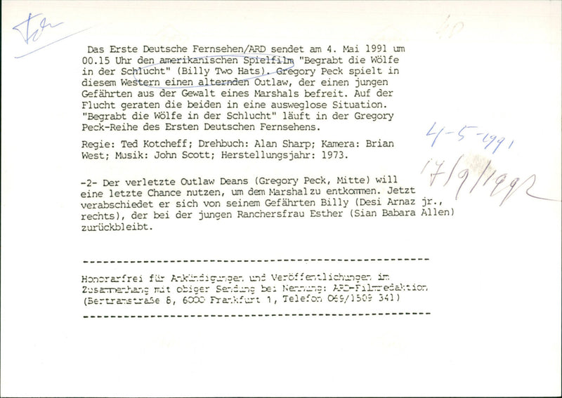 Billy Two Hats - Vintage Photograph