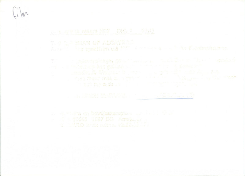 Birdman of Alcatraz - Vintage Photograph