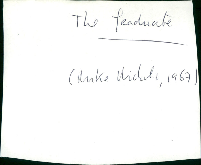 The Graduate - Vintage Photograph