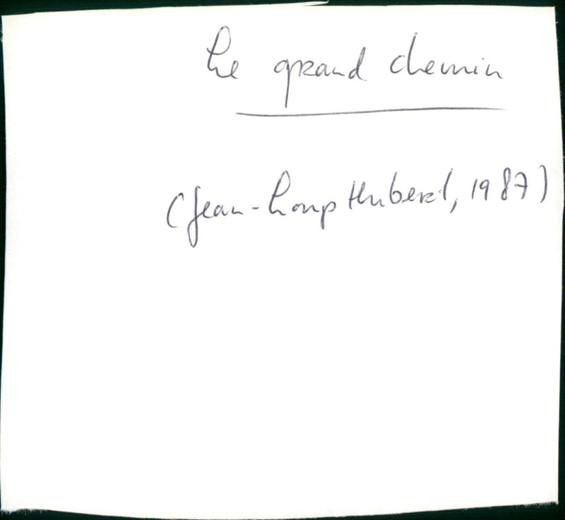 Le grand chemin - Vintage Photograph