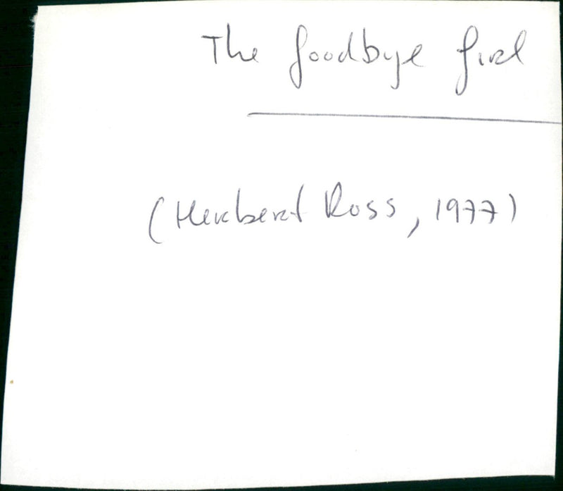 The Goodbye Girl - Vintage Photograph