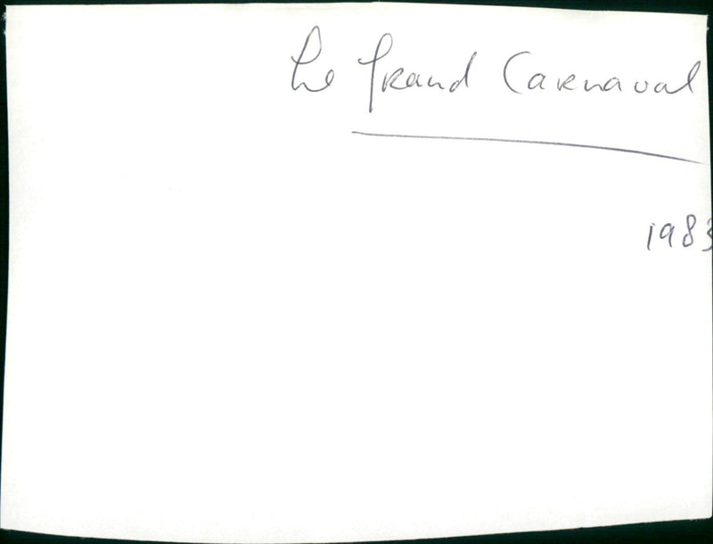 Le grand carnaval - Vintage Photograph
