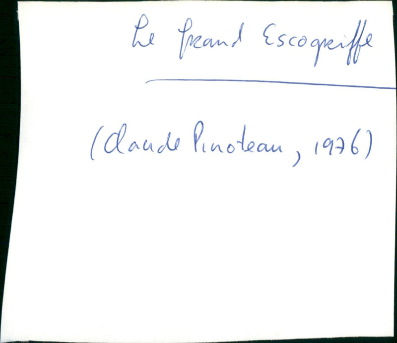 Le grand escogriffe - Vintage Photograph