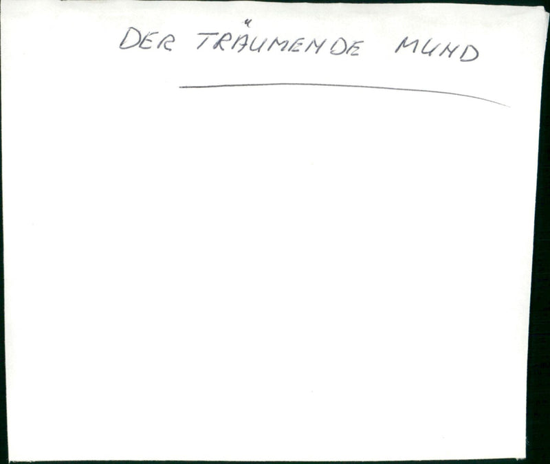 Der träumende Mund - Vintage Photograph