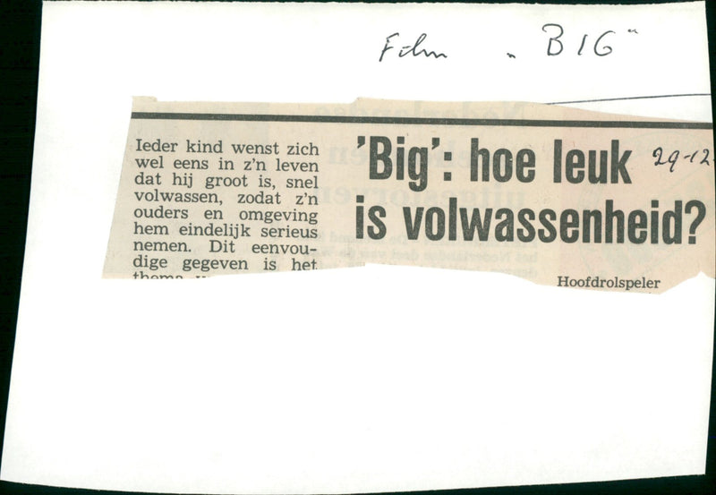 Big - Vintage Photograph