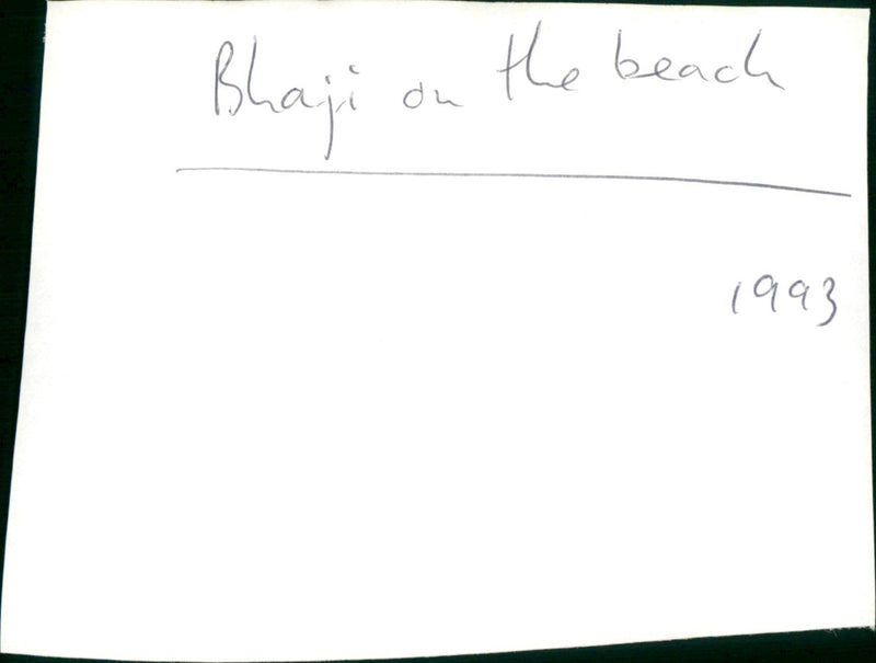 Bhaji on the Beach - Vintage Photograph