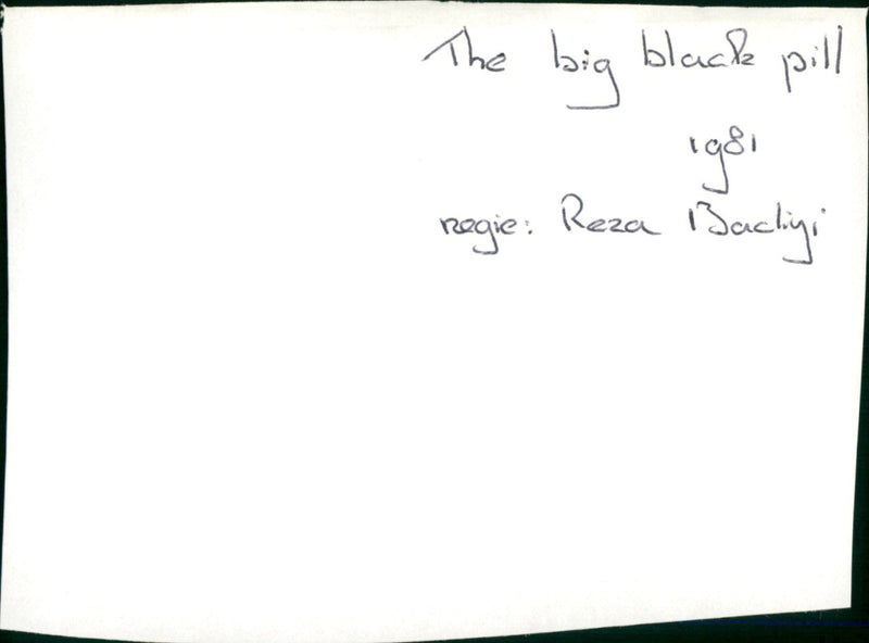 The Big Black Pill - Vintage Photograph