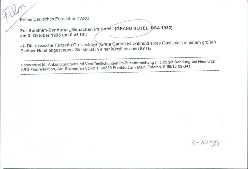 Grand Hotel - Vintage Photograph