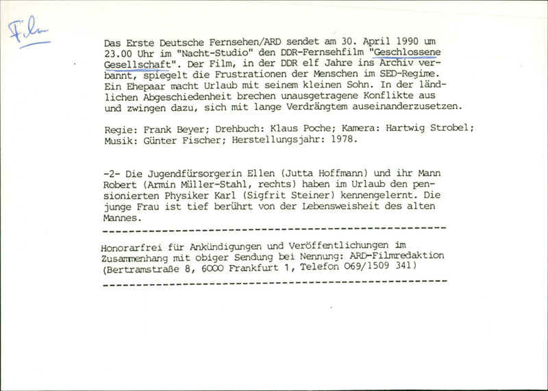 Geschlossene Gesellschaft - Vintage Photograph
