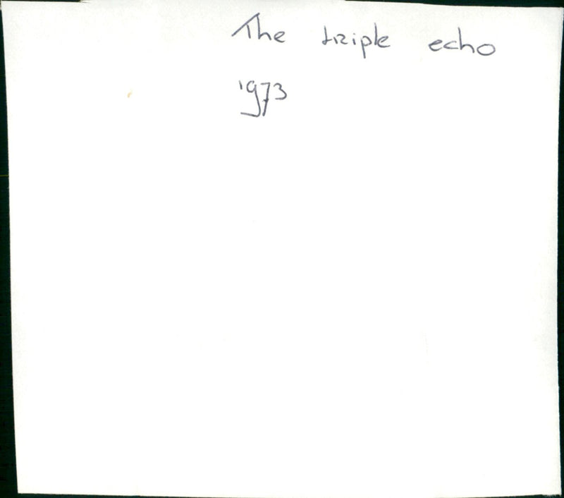 The Triple Echo - Vintage Photograph