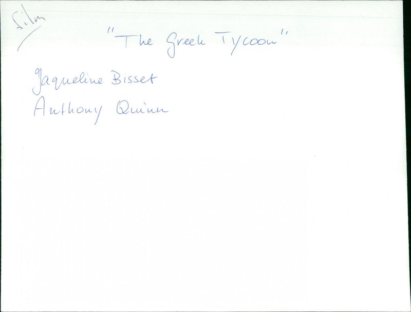 The Greek Tycoon - Vintage Photograph