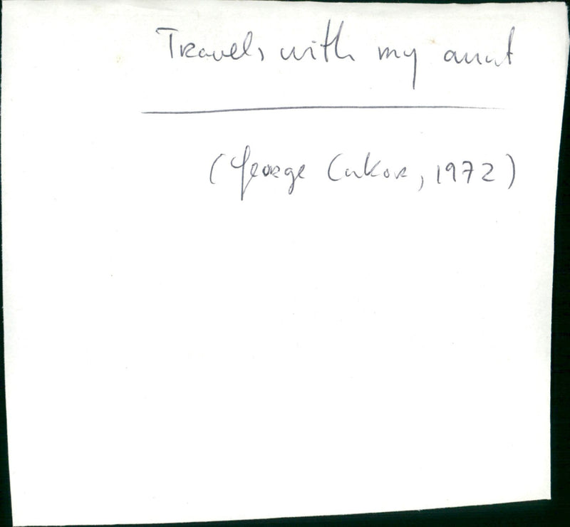 Travels With My Aunt - Vintage Photograph