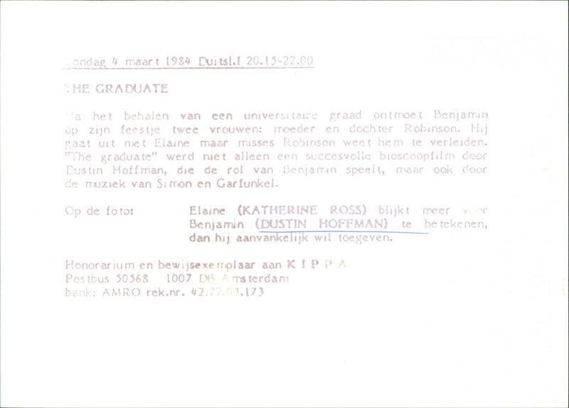 The graduate - Vintage Photograph