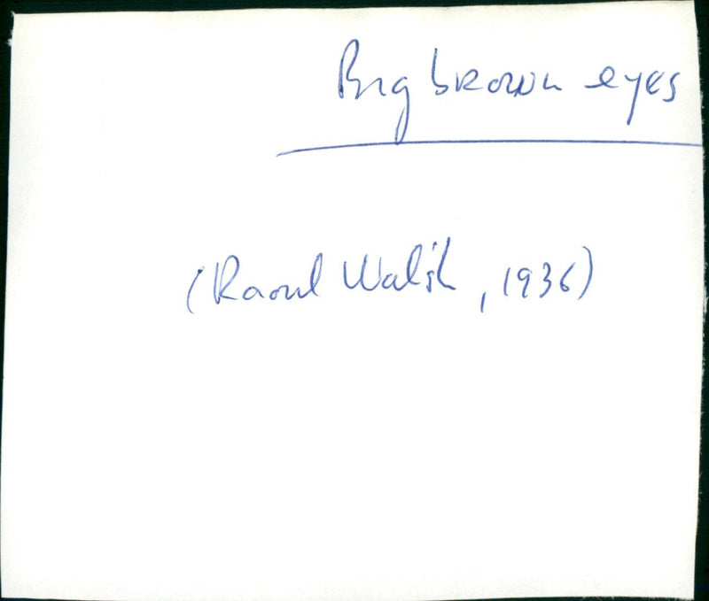 Big Brown Eyes - Vintage Photograph