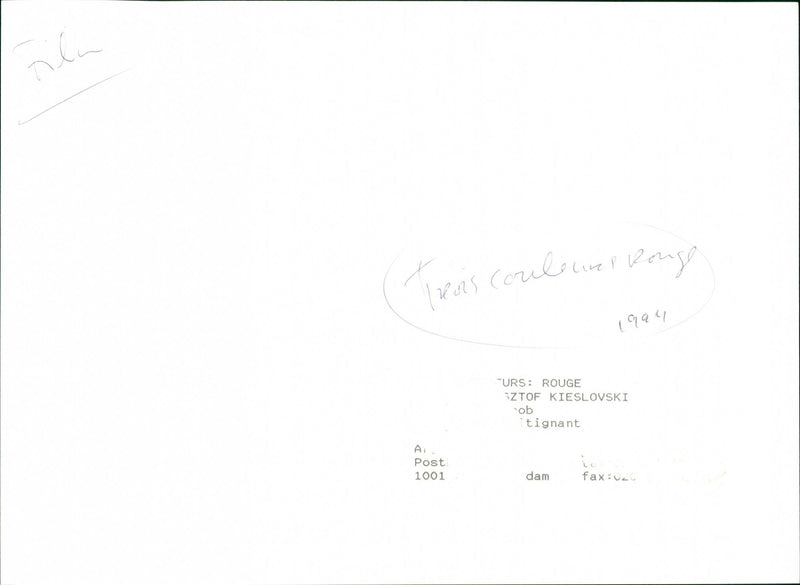 Irène Jacob and Jean-Louis Tritignant - Vintage Photograph