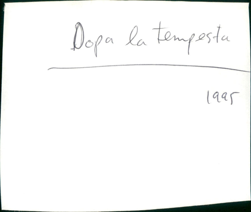 Dopa la tempesta - Vintage Photograph