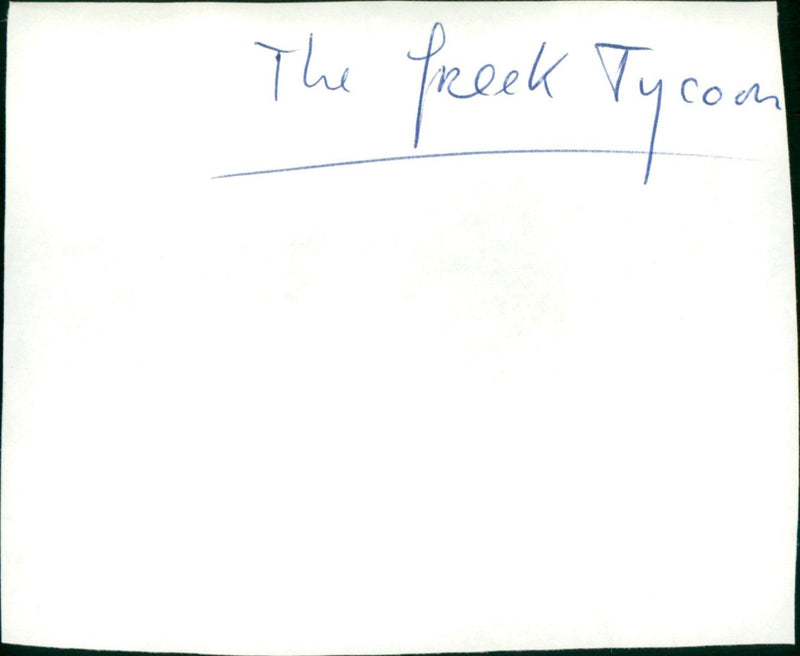 The Greek Tycoon - Vintage Photograph