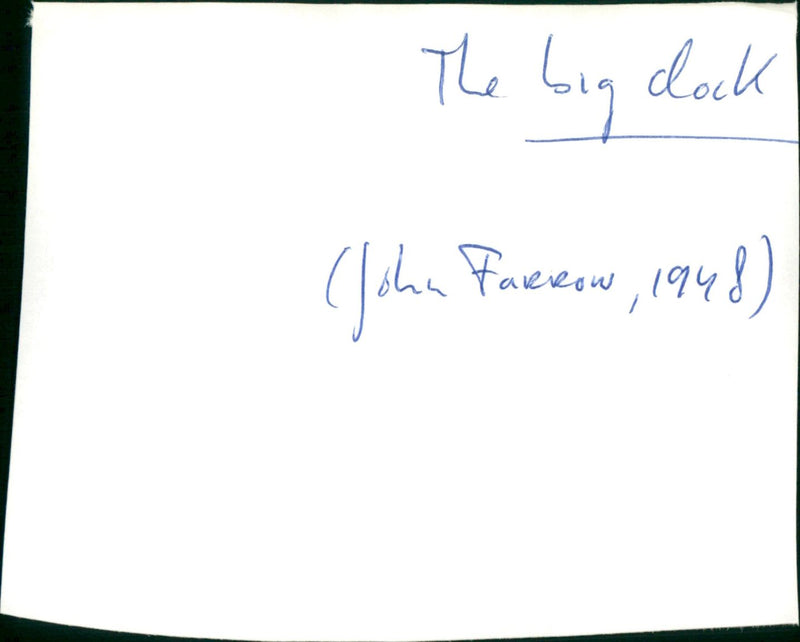 The Big Clock - Vintage Photograph