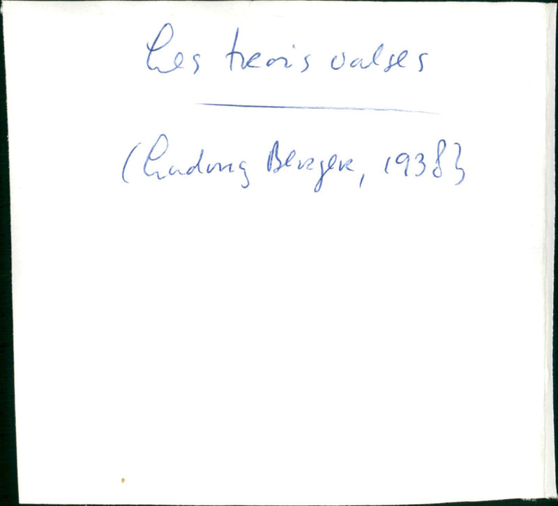 Les trois valses - Vintage Photograph