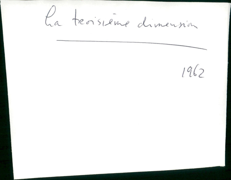 La troisieme dimension - Vintage Photograph