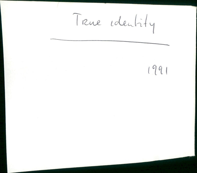 True Identity - Vintage Photograph