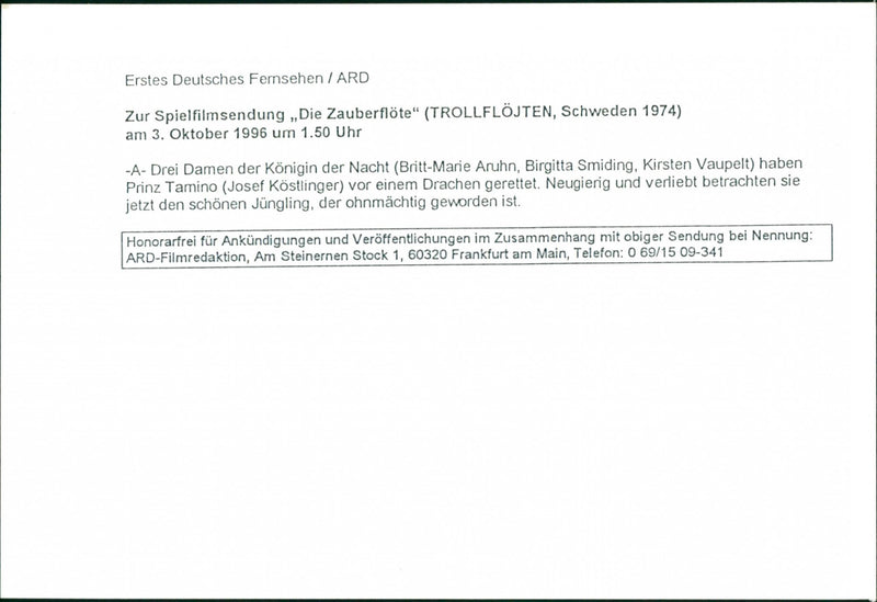 Trollflöjten - Vintage Photograph