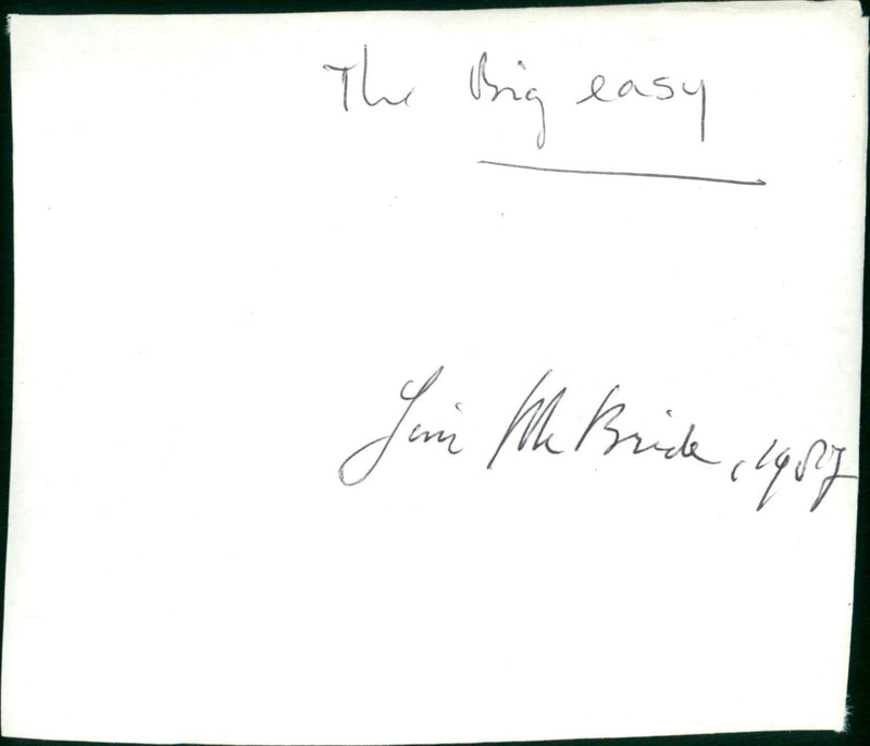 The Big Easy - Vintage Photograph