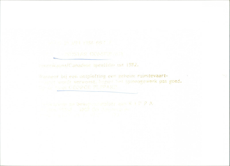 The Groundstar Conspiracy - Vintage Photograph