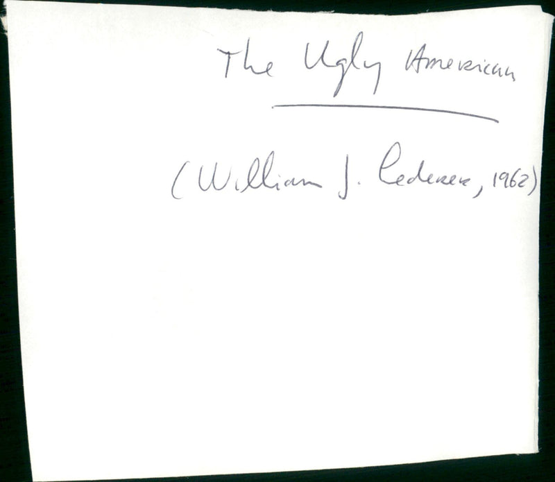 The Ugly American - Vintage Photograph