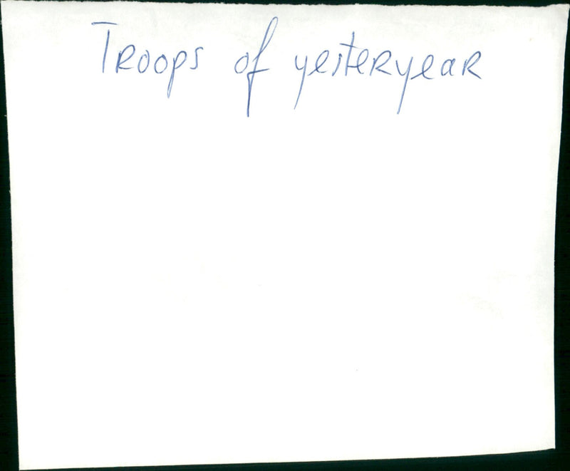 Troops of Yesteryear - Vintage Photograph