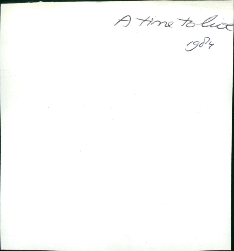 A time to live - Vintage Photograph