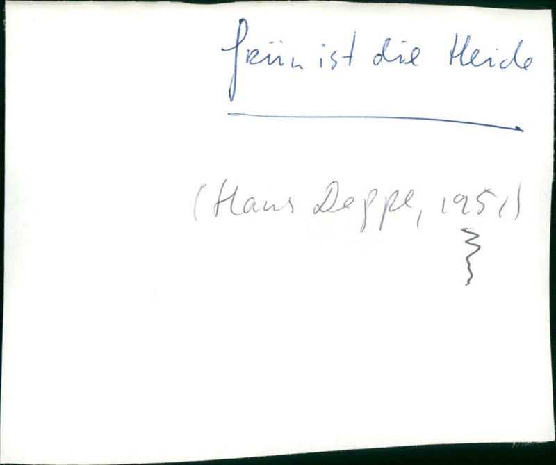 Grün ist die Heide - Vintage Photograph