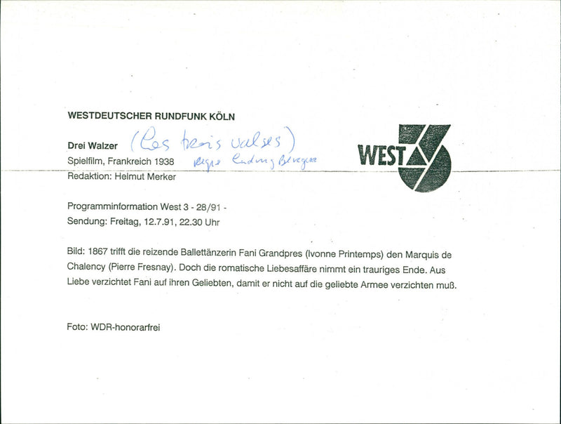 Les trois valses 1938 - Vintage Photograph