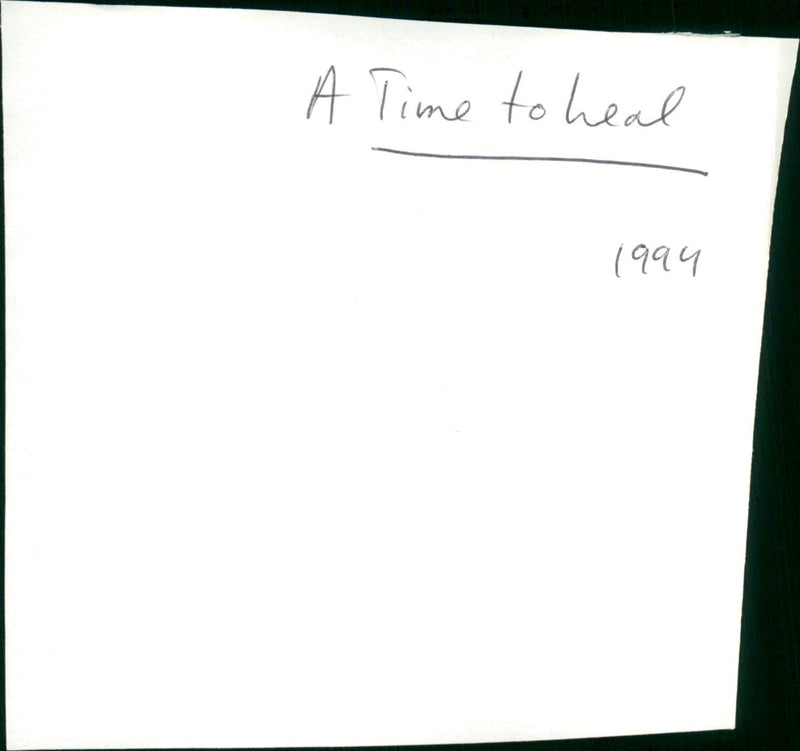 A time to heal - Vintage Photograph