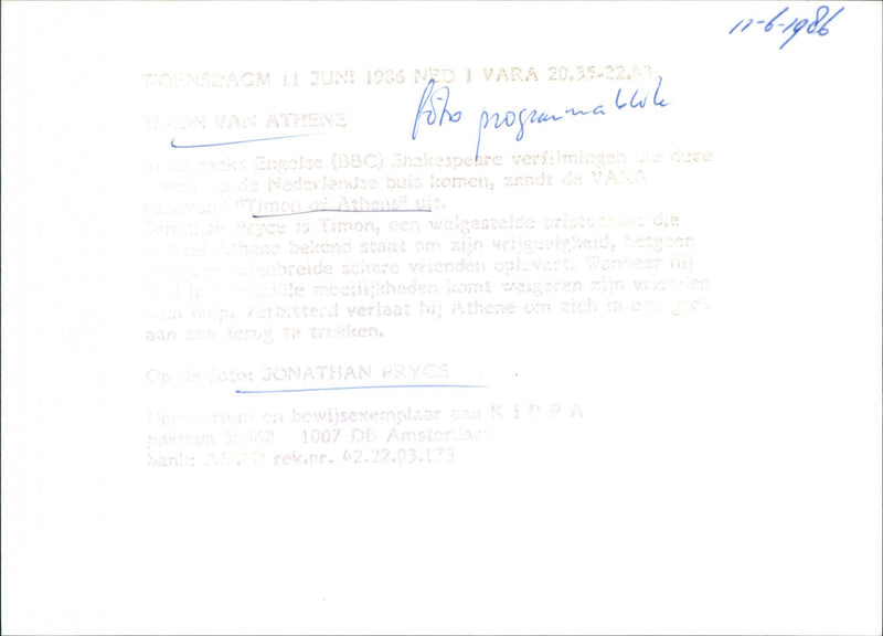 Timon of Athens - Vintage Photograph