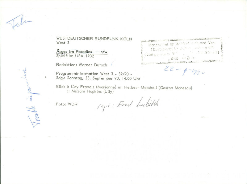 Kay Francis, Herbert Marshall and Miriam Hopkins - Vintage Photograph