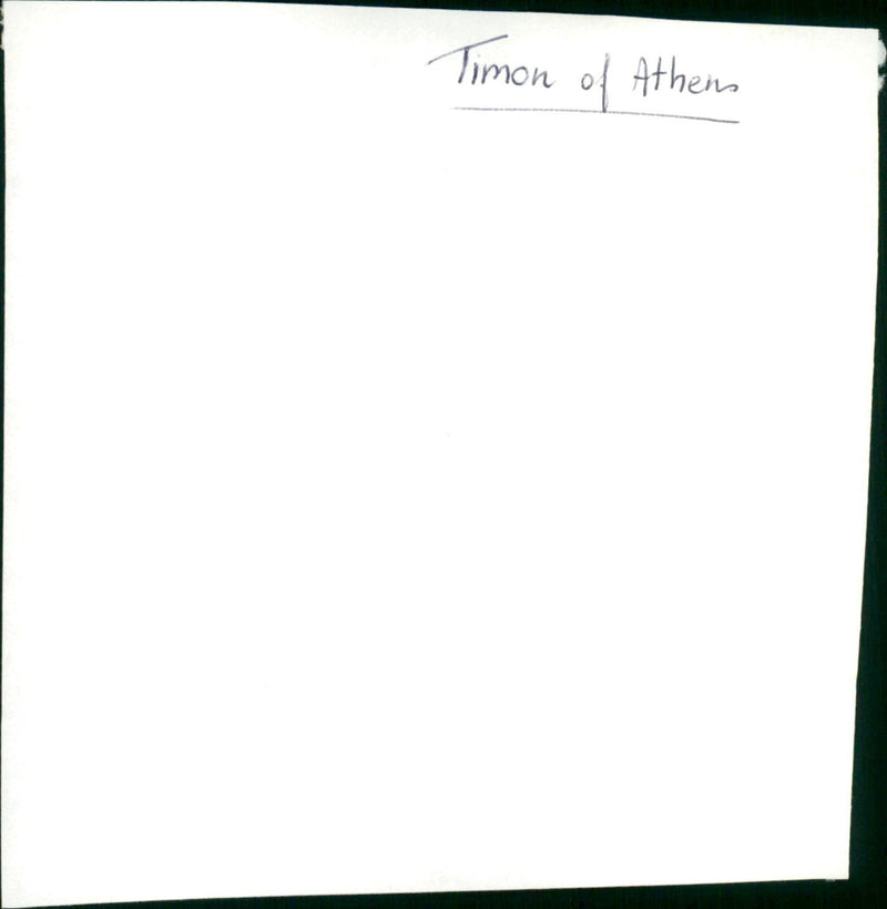 Timon of Athens - Vintage Photograph